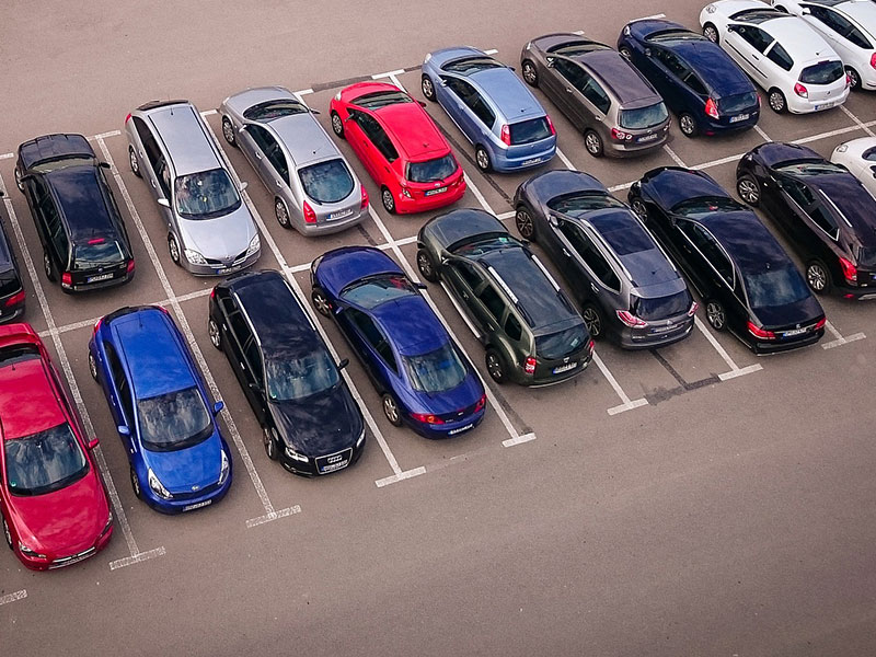 Parking lot aerial view